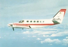 Postcard Airline Cessna 441 Conquest OO-LFL AP1.