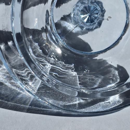 Vintage Art Deco Blue Depression Glass TRINKET BOX Jar, Candy Dish, Vanity 10 CM - Bild 7 von 8