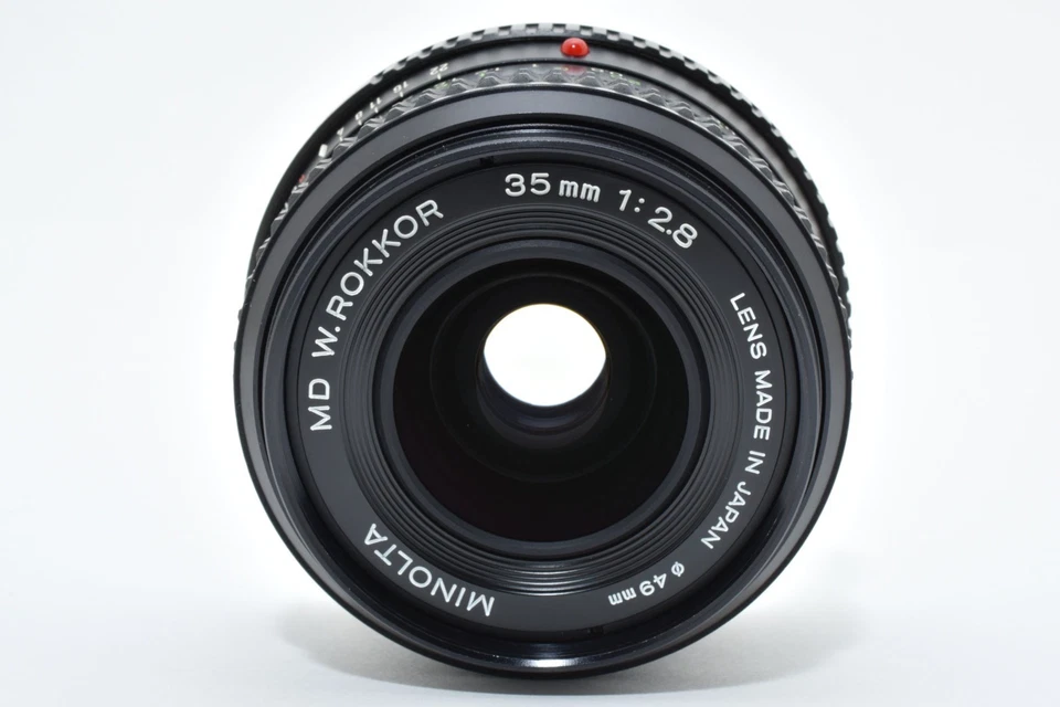 [Excelente COMO NUEVO con Capucha] Lente MF Gran Angular MINOLTA MD W.ROKKOR 35mm f2.8 de JAPÓN Foto 3 de 4