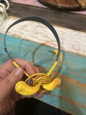 Vintage Sony MDR-W14 Headphones Only - Yellow Earbuds Sports