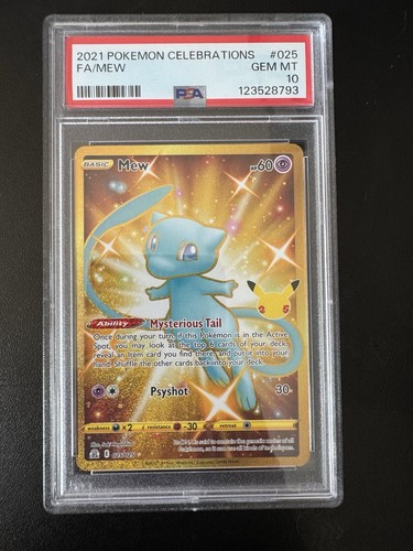 2021 Pokemon Celebrations FA Mew 025 PSA 10 GEM MINT Gold Secret Rare