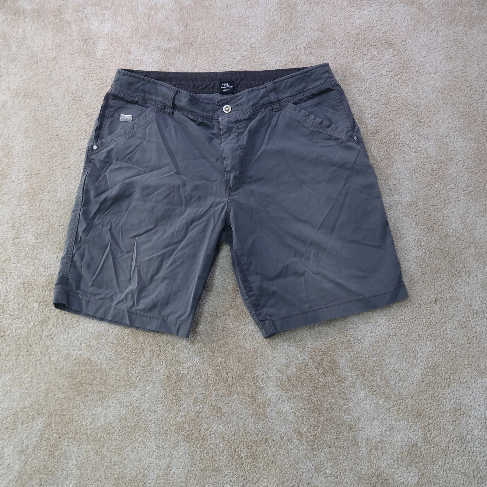 Kuhl shorts Vintage Patina Dye Chino Men's 38 gray outdoors 9" inseam