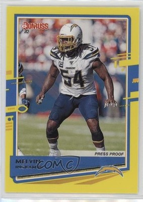 2020 Panini Donruss Dollar Tree Press Proof Yellow Melvin Ingram III #140 2k3