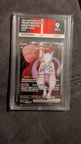 Pokémon TCG Mewtwo EX Team Rockets Destined Rivals Card 213/182 Ace 9