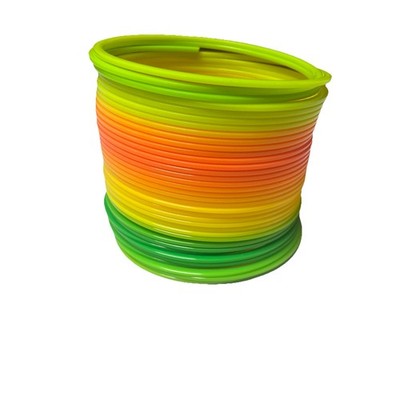 Rainbow Multi-Colored Large 7 Inch Lg Jumbo Plastic Toy Slinky