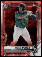 2021 Bowman Chrome Sapphire Edition #BCP-215 Milkar Perez Prospects Orange #/75
