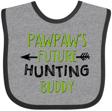 Inktastic Pawpaws Future Hunting Buddy Baby Bib Pawpaw Grandpa Grandfather Kid