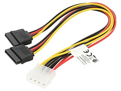 CA-HDSA-11CU-0030 Kabel: SATA Stromversorgung 0,3m schwarz,rot,gelb LANBERG