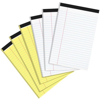 Utron 6 PCS Small Legal Pads 5x8 Yellow and White, Narrow Ruled Small Note Pa...