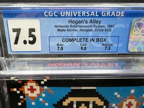 1st Print MATTE STICKER Hogan's Alley Nintendo NES CGC 7.5 CIB Complete in Box