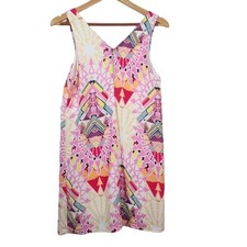 Everly Pink Print Casual Mini Dress Sz S