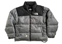 The North Face 1996 Retro Nuptse Down Jacket Mens Large Grey Black Puffer 700