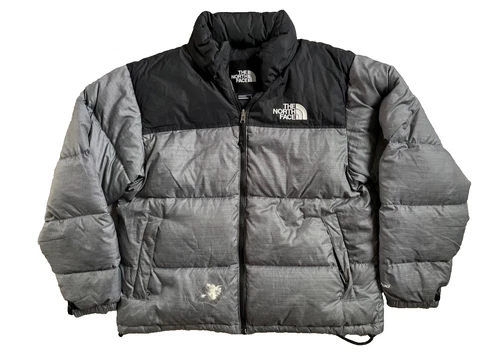 The North Face 1996 Retro Nuptse Down Jacket Mens Large Grey Black Puffer 700
