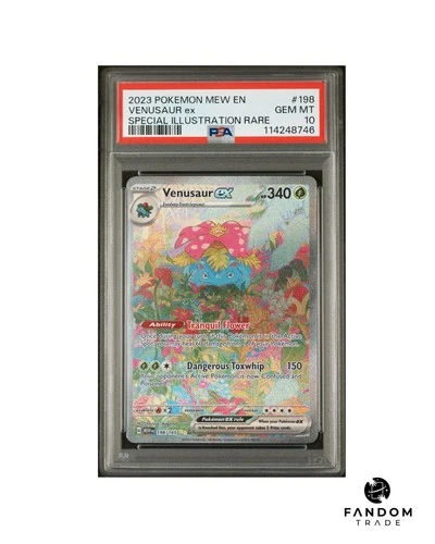 PSA 10 GEM MT Venusaur ex SIR 198/165 Pokemon 151 MEW EN