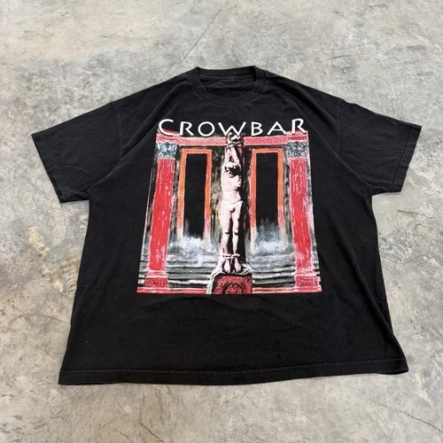 Y2K Crowbar Band Tee Size Xl Black Grunge Punk 2000s vintage concert t-shirt, vintage, size XL, single stitch, B+ condition