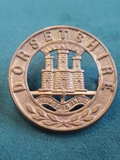 DORSETSHIRE REGIMENT HELMET PLATE CENTER BADGE 4 LOOPS ORIGINAL