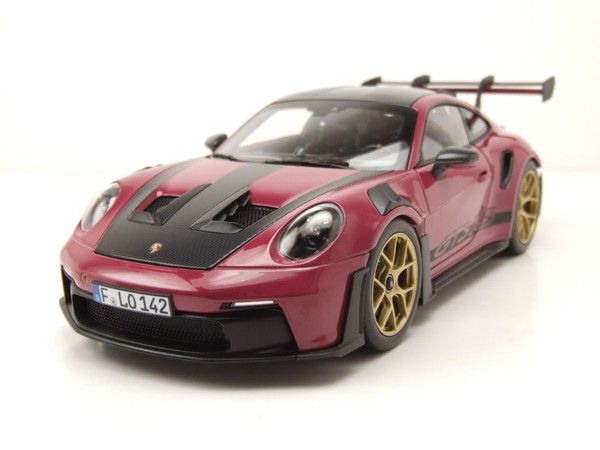 Porsche 911 GT3 Rs Weissach Pack 2022 Sternrubin Modellauto 1:18 Norev-image