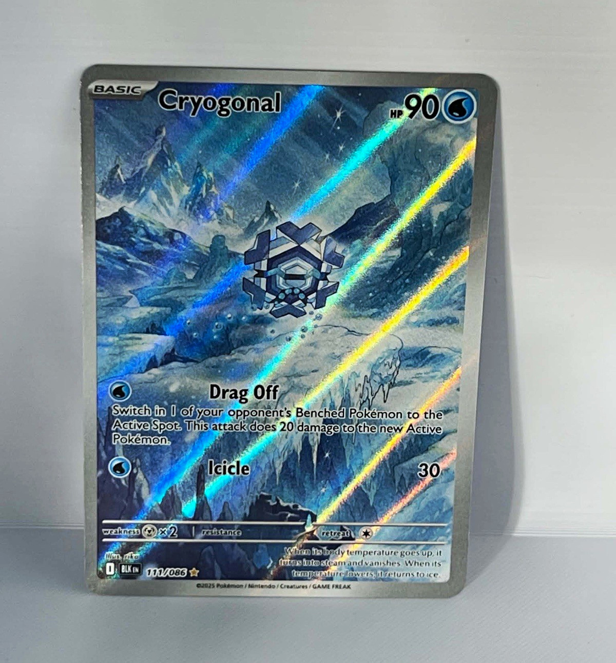The Pokémon Company Cryogonal 111/086 Sv: Black Bolt Holo ENG HP 90 Illus Rare