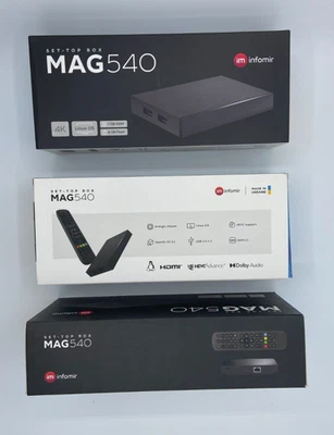 MAG540 Original Infomir, Linux 4K UHD 60FPS IPTV Set Top Box Multimedia Player - Photo 1/4