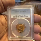 1955-S Lincoln Wheat Small Cent 1C PCGS MS65 RD Business Strike Copper