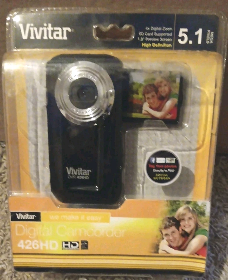 Vivitar DVR 426HD Camcorder - Black SEALED - Image 2 of 4