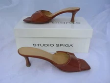 STUDIO SPIGA FOFANA COPENHAGEN BROWN SANDALS SLIDES 7.5