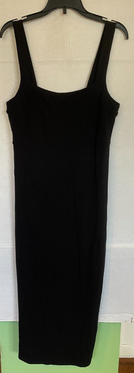 GOOD AMERICAN '90s Tank Dress WOMENS SIZE (2) M MEDIUM BLACK NWOT