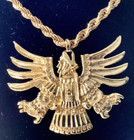 Big KACHINA Necklace Vintage Gold Tone Finely Detailed — photo 3