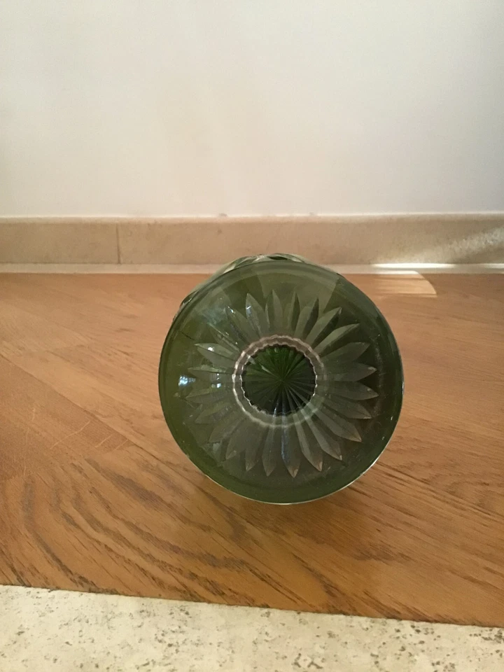 bottiglia cristallo primi 900 Saint Louis verde - Immagine 3 di 4