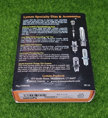 Lyman 7460486 5.7 x 28mm Precision Die - Set of 3 for sale online