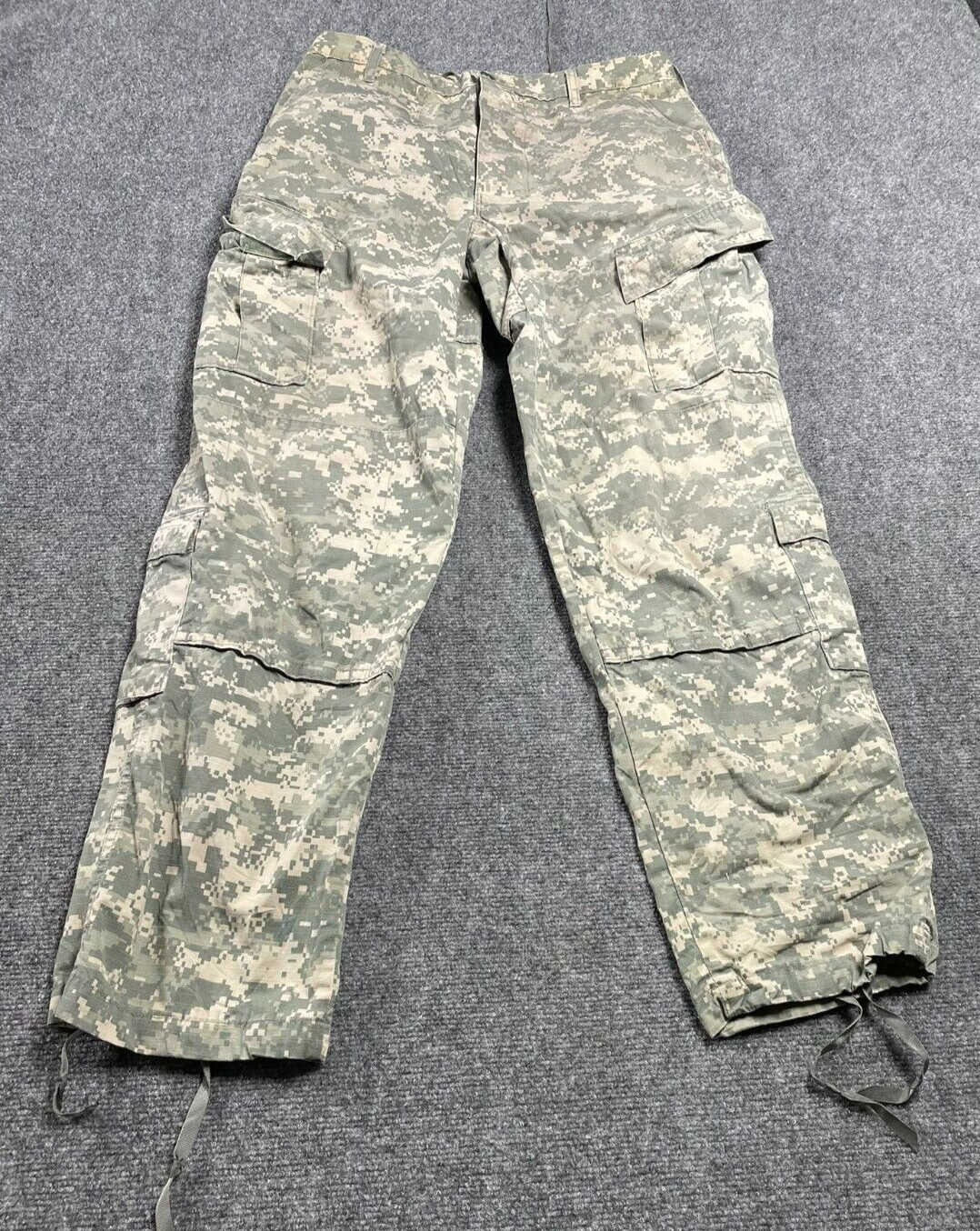 Us Army Men's Digital Camo Combat Uniform Button Fly Pants Size Medium-Long
