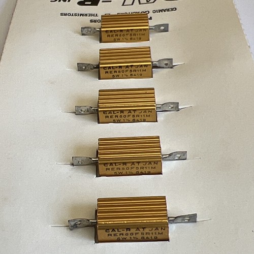 CAL-R RER60F5R11M Precision Resistors 5.11 Ohms 5 Watt 1% New 5 Pack - Picture 3 of 12