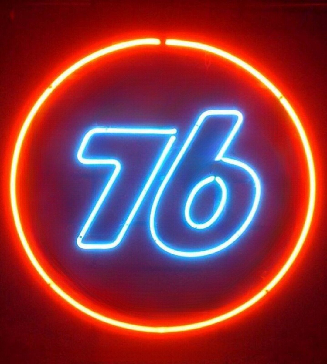 Union 76 ライトアップ　看板　ガソリンスタンド　ネオンサイン　ガレージ Union 76 ライトアップ 看板 ガソリンスタンド ネオンサイン