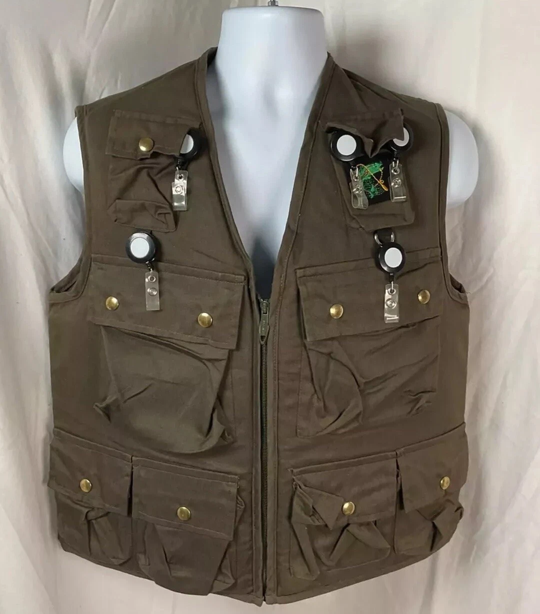 Vintage Columbia Sportswear Fly Fishing Vest Men’s Small USA Made 1960s 1970s