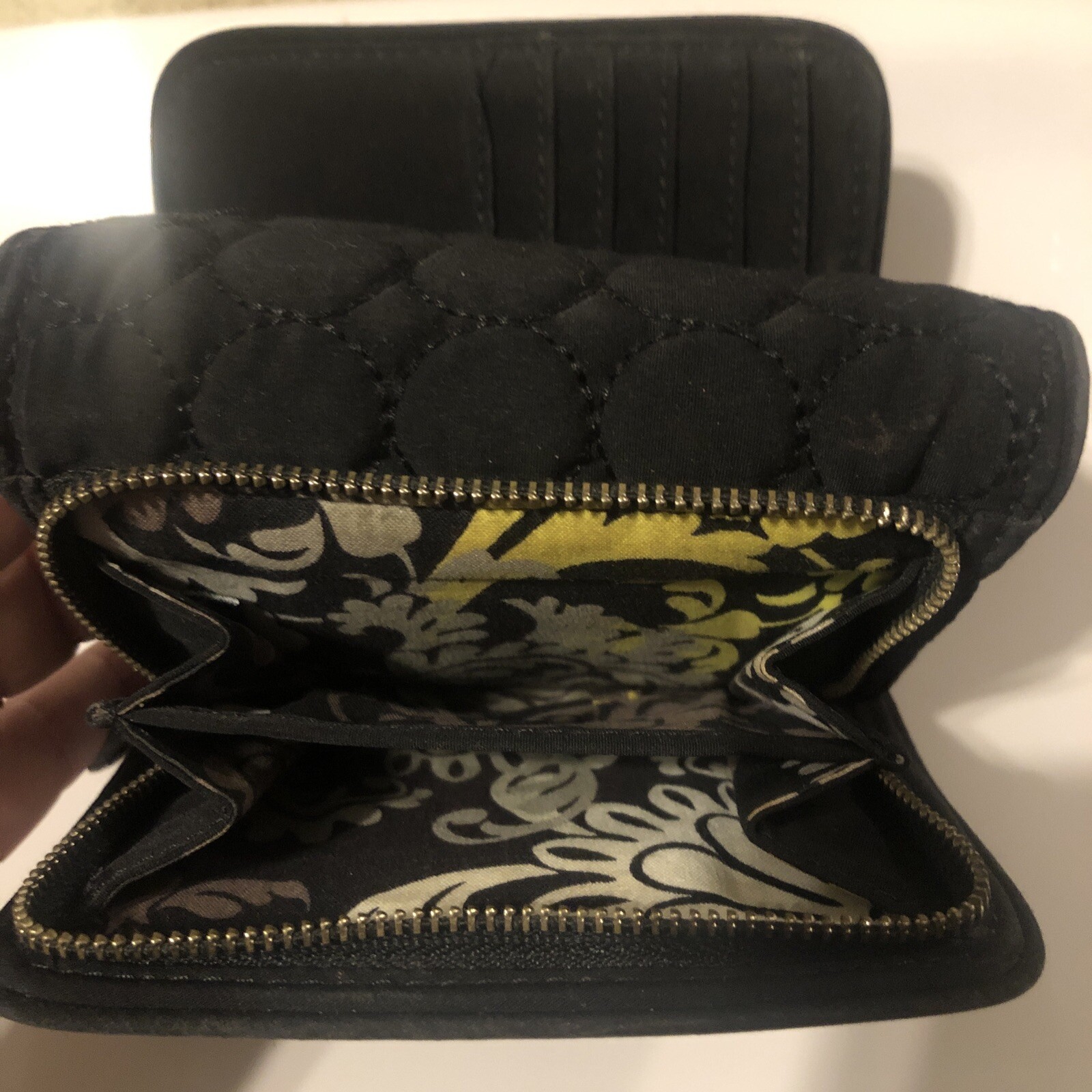 Vera Bradley black quilted wallet eBay