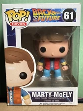 Funko POP Back to the Future 61 Marty McFly Error Damaged Box in Soft Protector