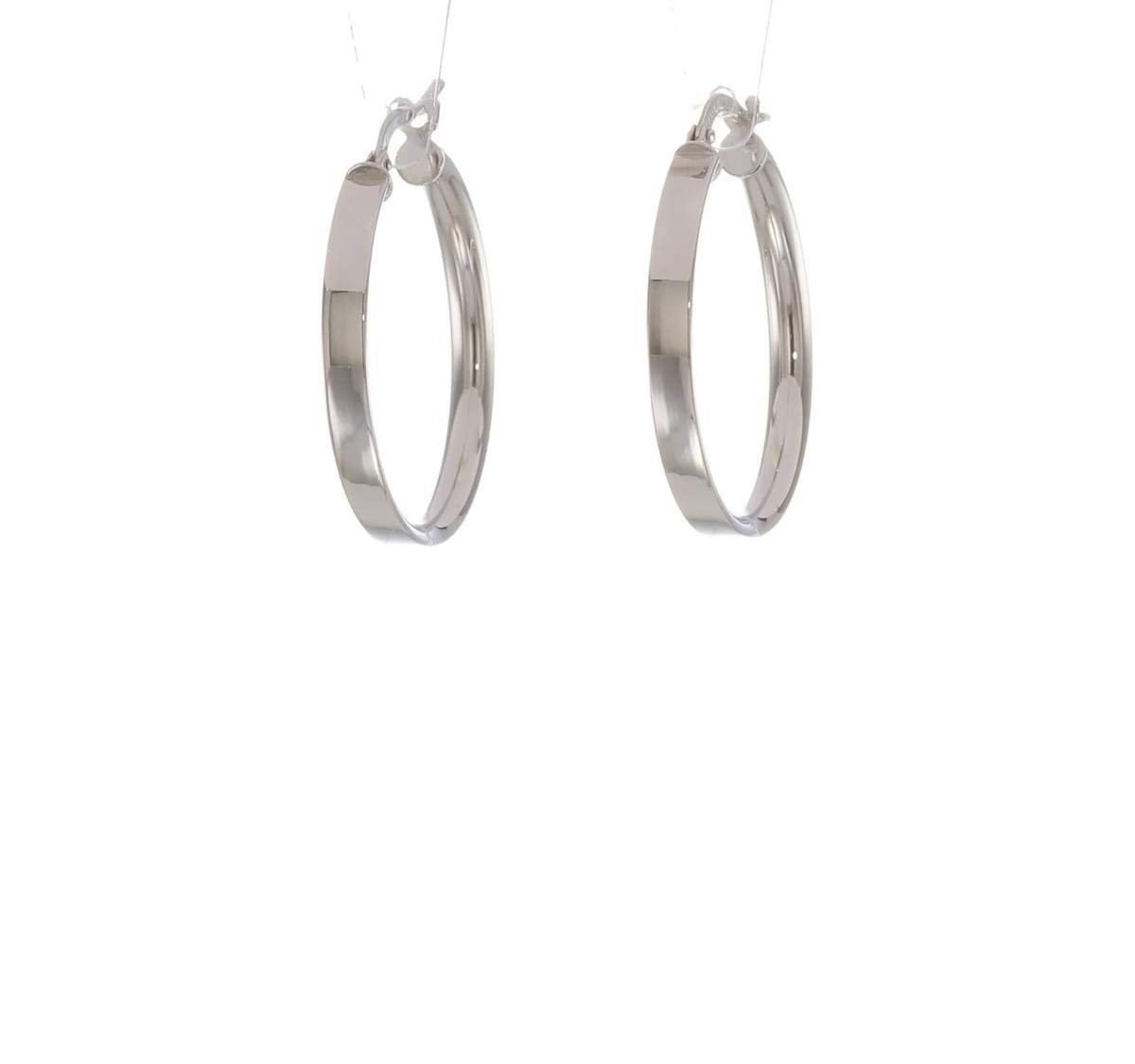 14K Gold 3mm Medium Hoop Earrings PRE571 883957326047| eBay