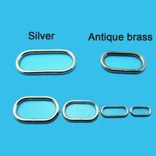 Oval Loop Ring Metal Wire Formed Bag Handbag For Webbing 15 20 25 30 40 50mm