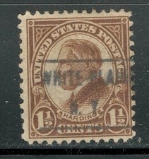 Sc # 633 ~ 1 1/2 cent Warren G. Harding Issue, Precancel, WHITE PLAINS N. Y.