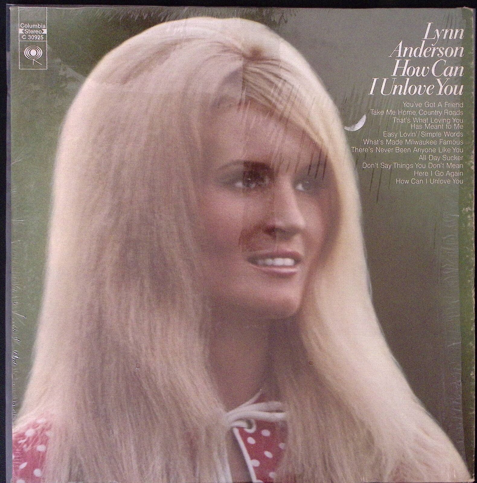 LYNN ANDERSON HOW CAN I UNLOVE YOU COLUMBIA RECORDS SHRINK VINYL LP 120-8W
