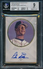 2016 Topps Transcendent Pedro Martinez gold frame Auto 22/52 BGS 9/10 