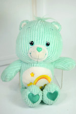 Care Bears Wish Bear Plush Toy Aqua Mint 2004 8"