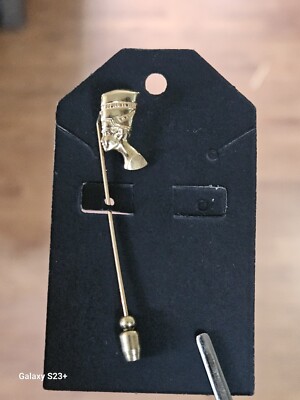 14 Karat massives Gold Ägyptische Königin Nofretete Kopf Pin aus der Antike 