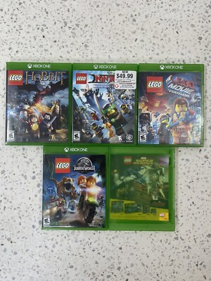 LEGO Avengers Jurassic World Hobbit Ninjago Movie Xbox One Game Lot Tested  Works