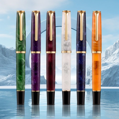 HongDian N12 Resin Füllfederhalter extra fein EF/F Feder Classic Pen Schreibfeder Geschenk - Bild 17 von 22