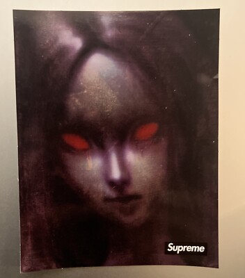 Supreme Sticker 'Red Eyes' Black (FW24) Collectible Decal Vinyl Design