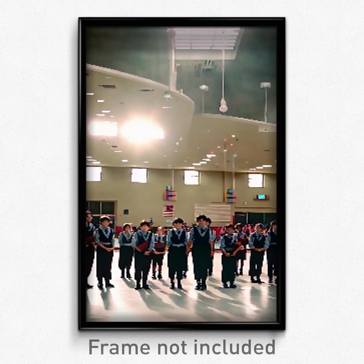 Pixel Art Poster - Large Middle School (8 Bit Psychedelic Video Game Print)