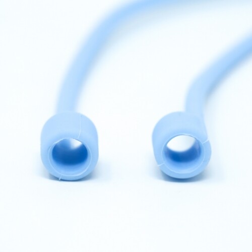 System-S 2x Silicone Ruban Conservateur Support pour AirPods En Bleu Clair - Photo 4 sur 4