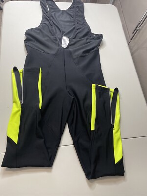 Pearl Izumi Elite Thermo Trägerhose XXL schwarz gelb reflektierend