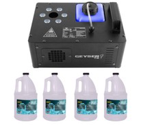 CHAUVET DJ Geyser T6 Fog Machine Pyro Effect RGB Light with 4x Fluid Gallon